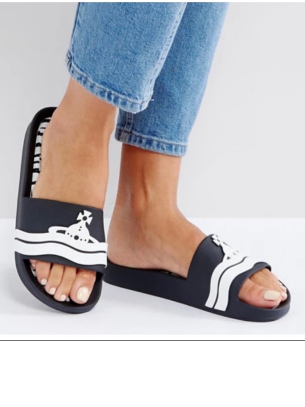 Vivienne Westwood x Melissa Anglomania 
Beach Slide Sandals Size 8 Punk Goth - Picture 2 of 15